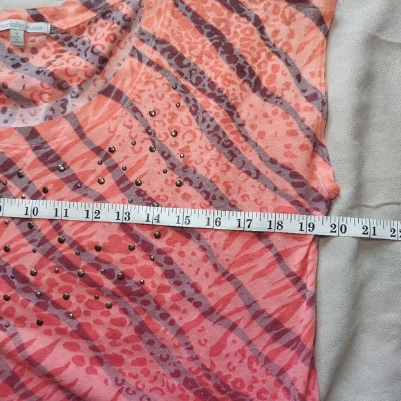 Charlotte Russe crop top sleeveless studded t-shirt, Size small - Picture 7 of 8